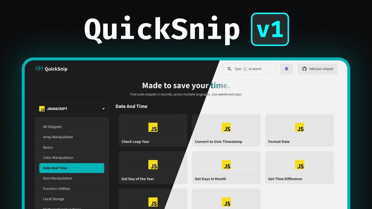 We made QuickSnip even better (v1)